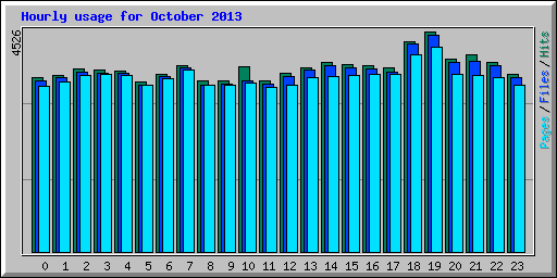 Hourly usage for October 2013
