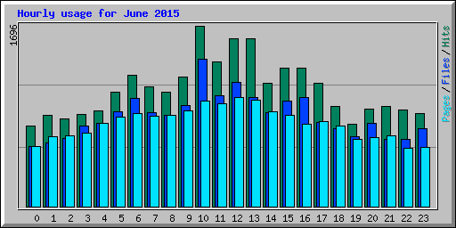 Hourly usage for June 2015