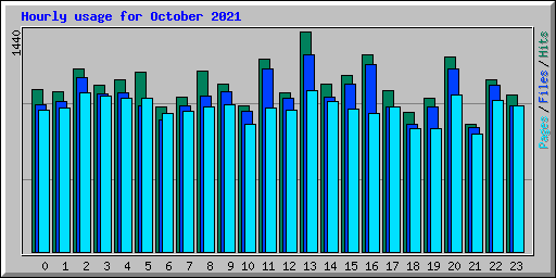 Hourly usage for October 2021