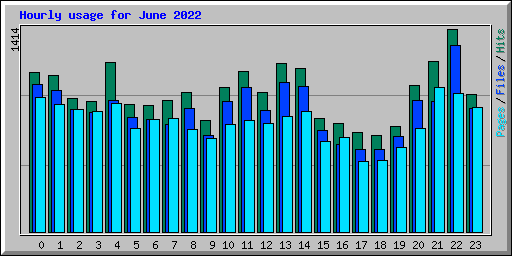 Hourly usage for June 2022