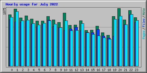Hourly usage for July 2022